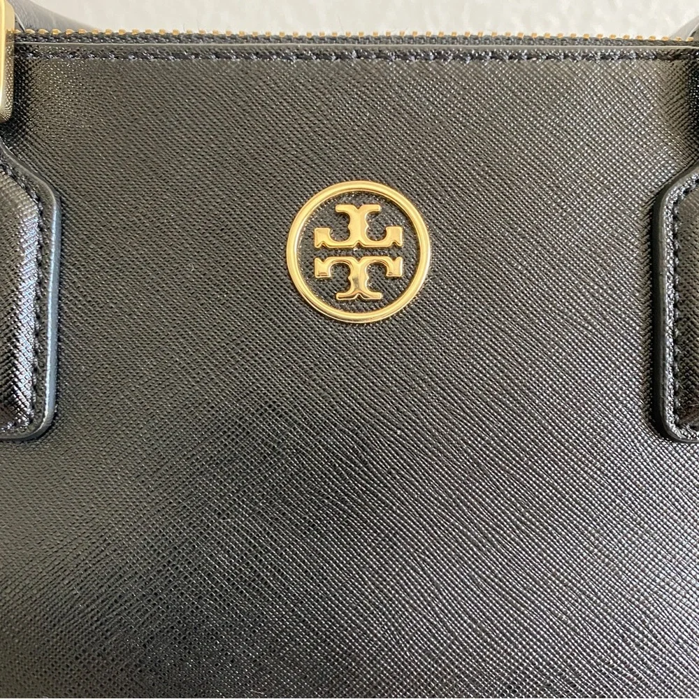 Tory Burch double zip saffiano Robinson tote